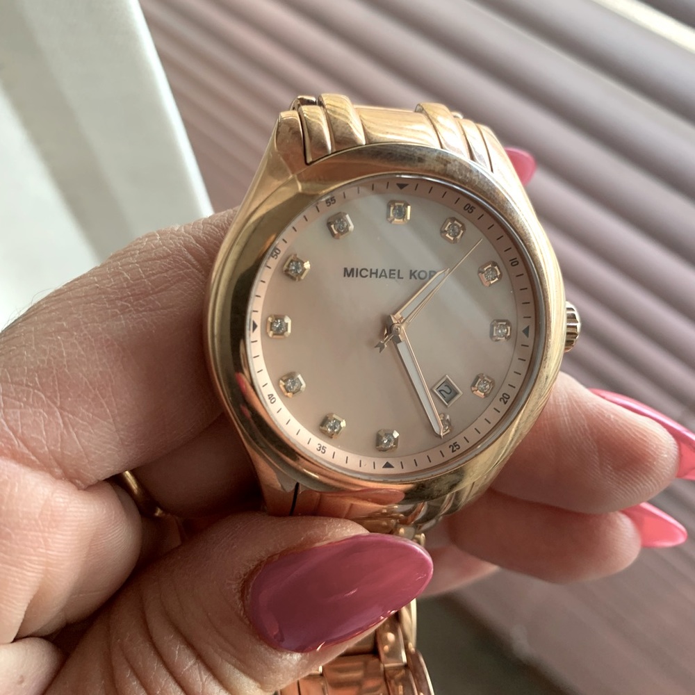 Rose gold Michael Kors watch